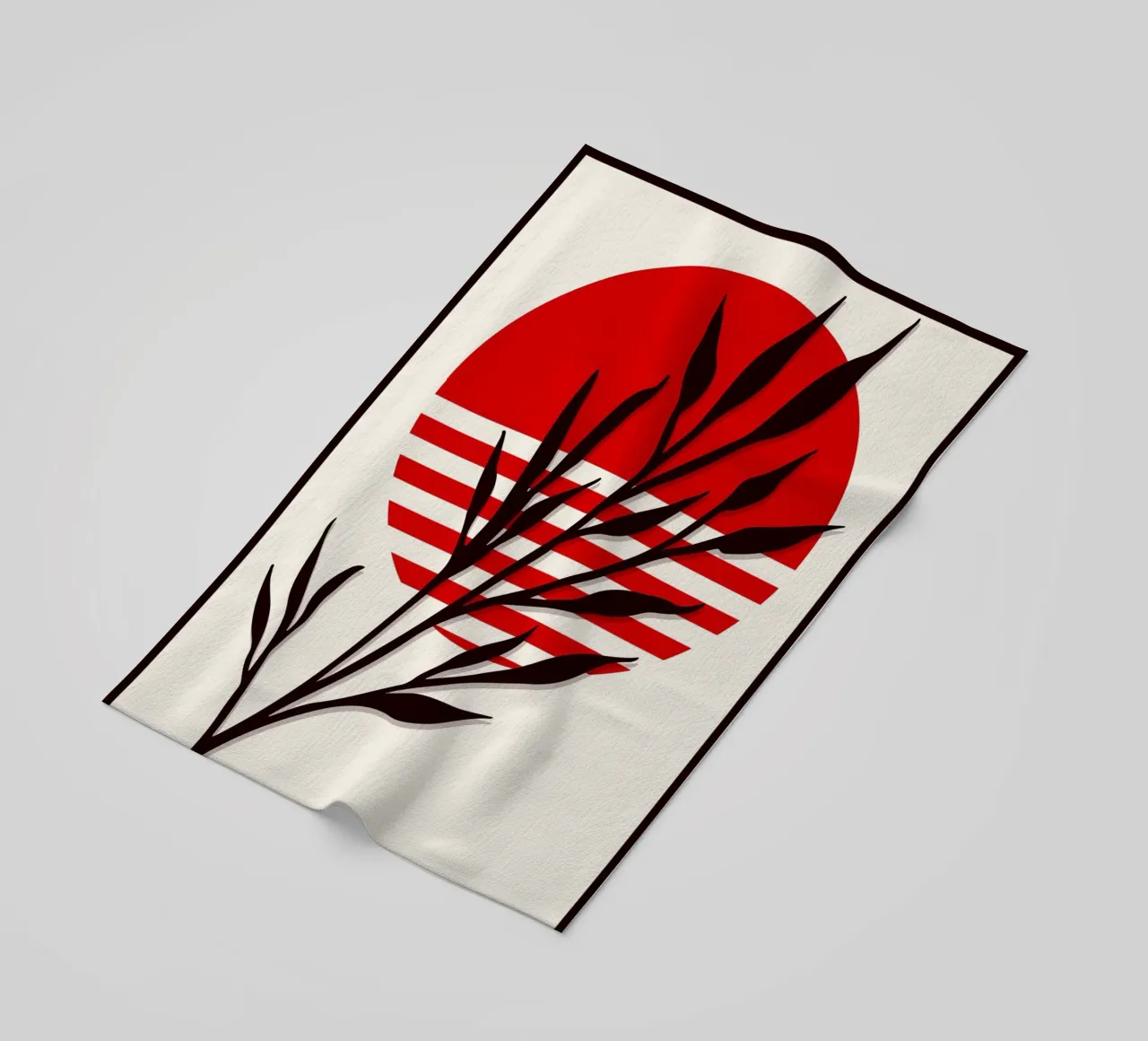 Japandi Sun & Branch | Abstract Botanical Poster Art telo mare da Une Affaire de Filles