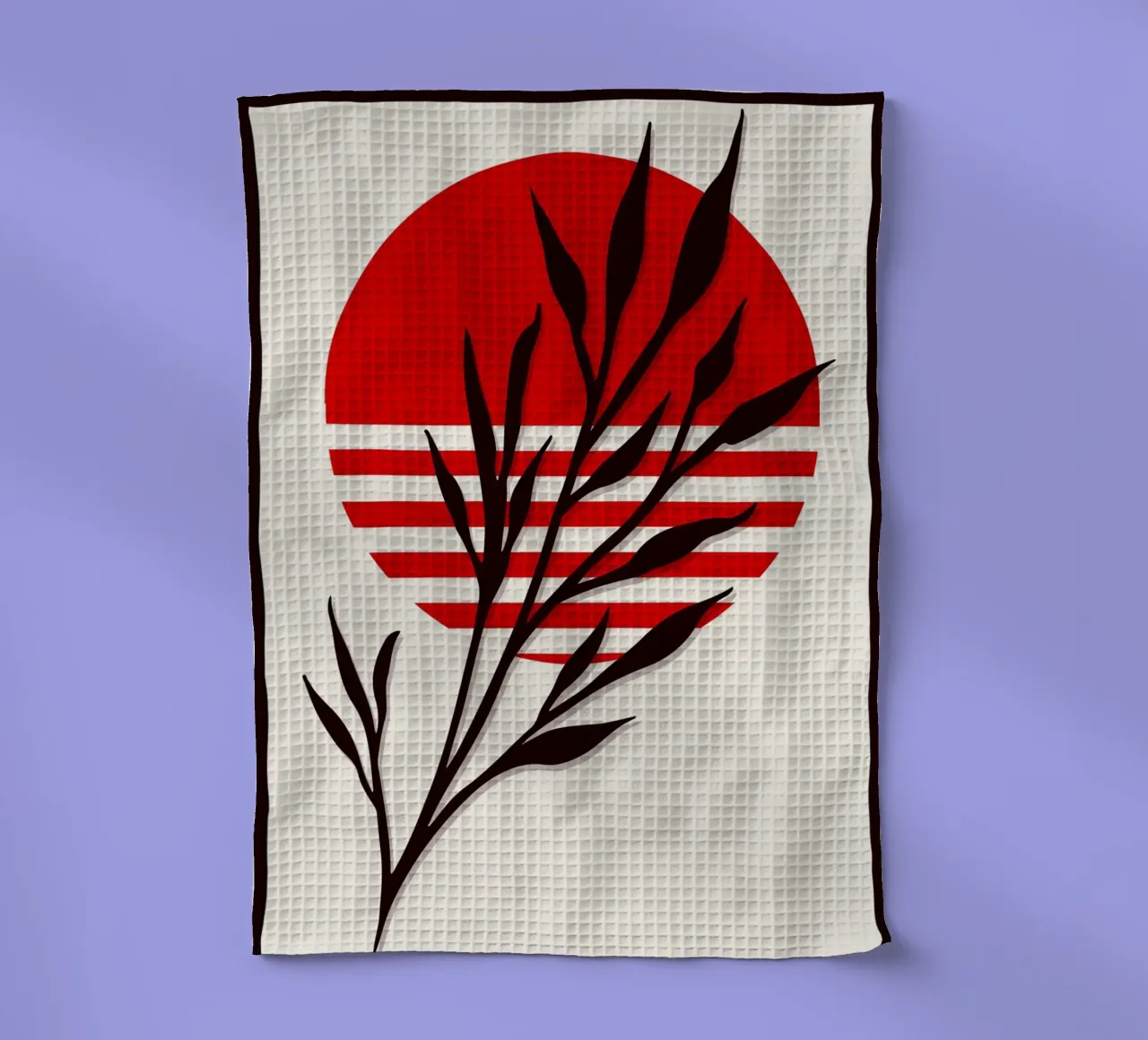 Japandi Sun & Branch | Abstract Botanical Poster Art canovaccio da cucina da Une Affaire de Filles