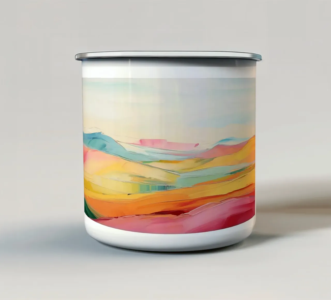 Paesaggio colorato tazza in smalto da Imagine