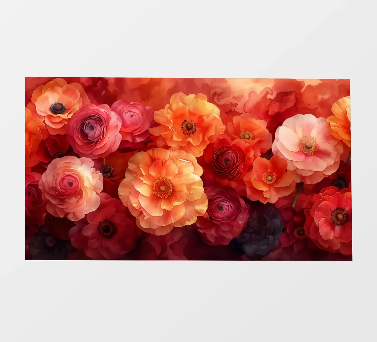 Fiori rossi telo in pvc da Imagine
