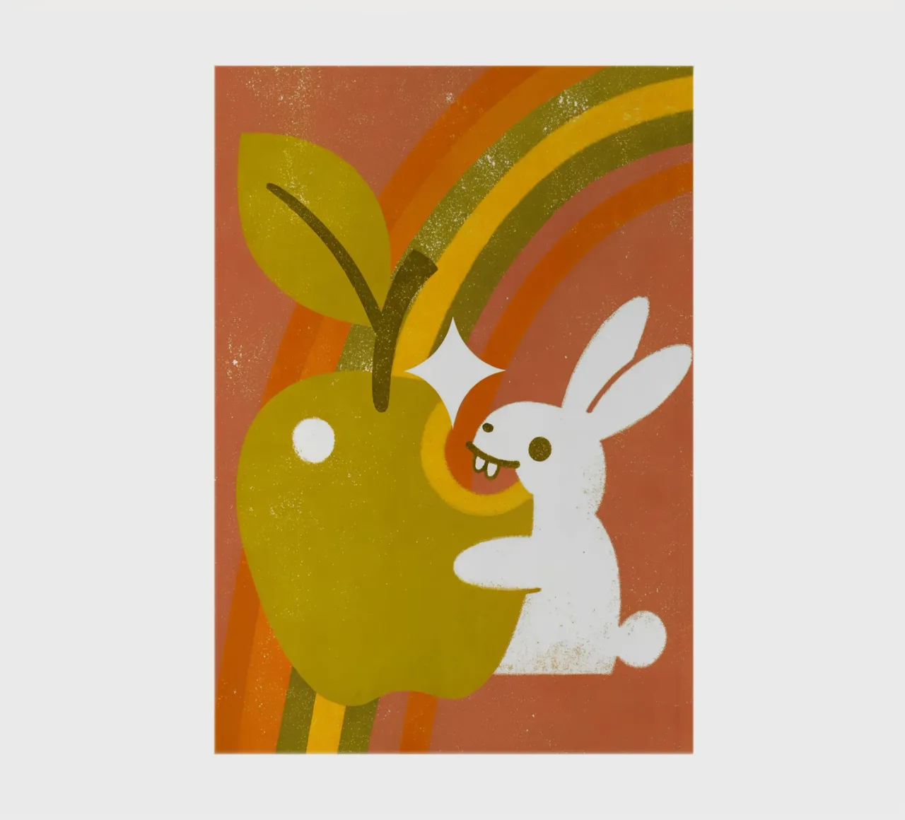 Lapin mangeant une pomme carnet de notes de THE LATEST SHOP