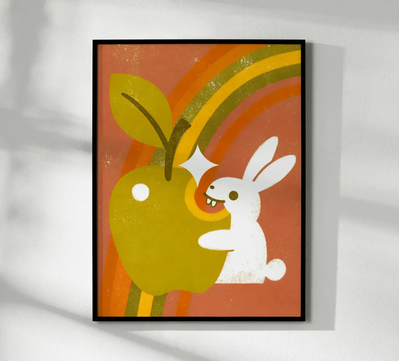 Lapin mangeant une pomme hahnemühle de THE LATEST SHOP