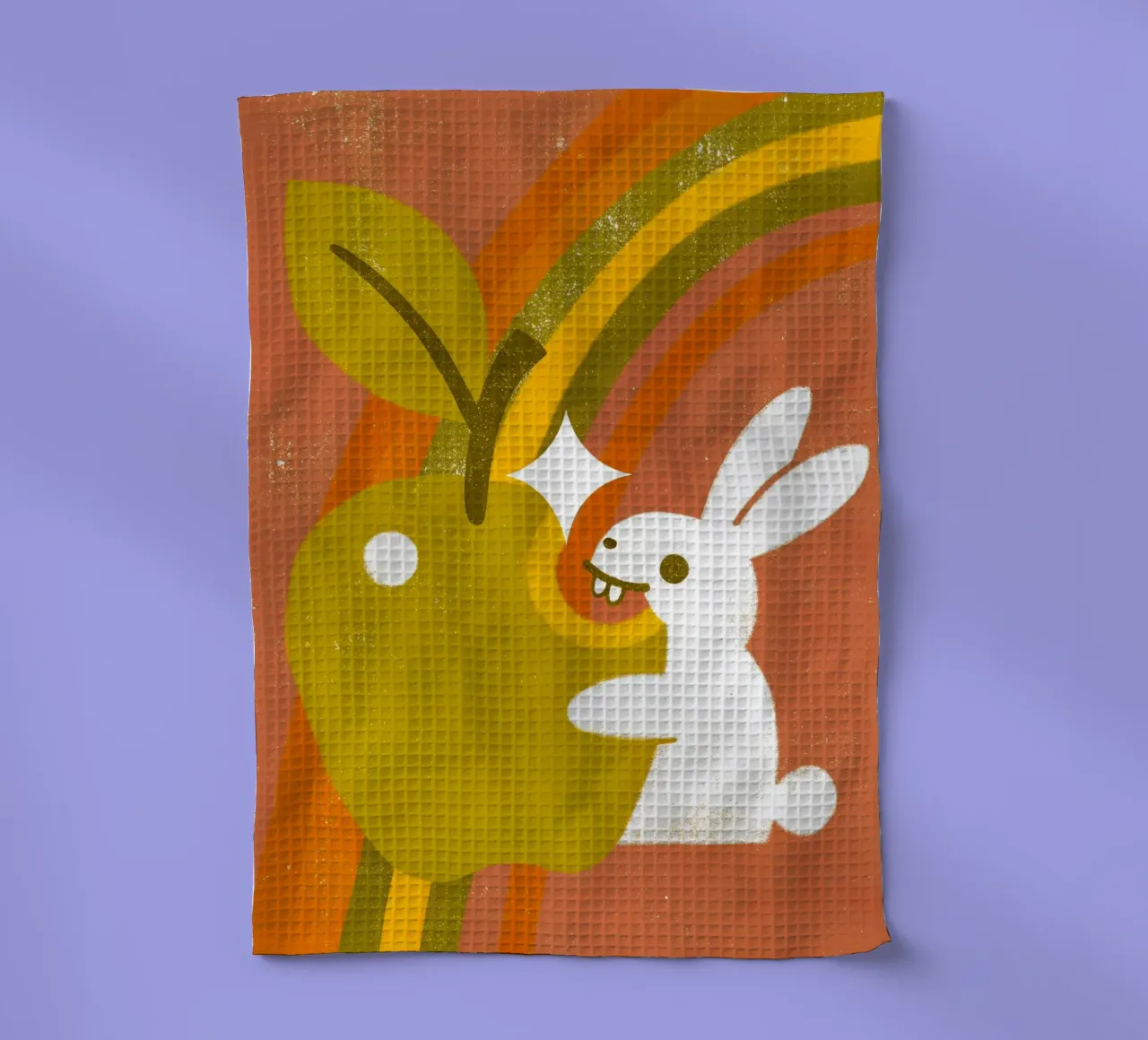 Lapin mangeant une pomme torchon de THE LATEST SHOP