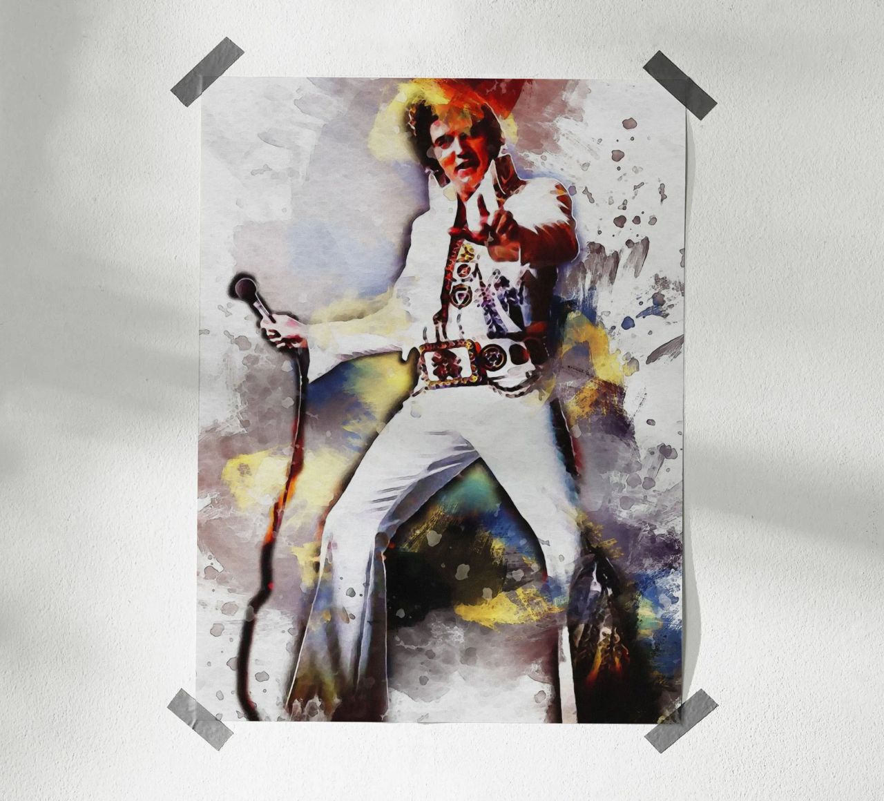 Smudge of Portrait Elvis Presley poster by Gunawan Rb