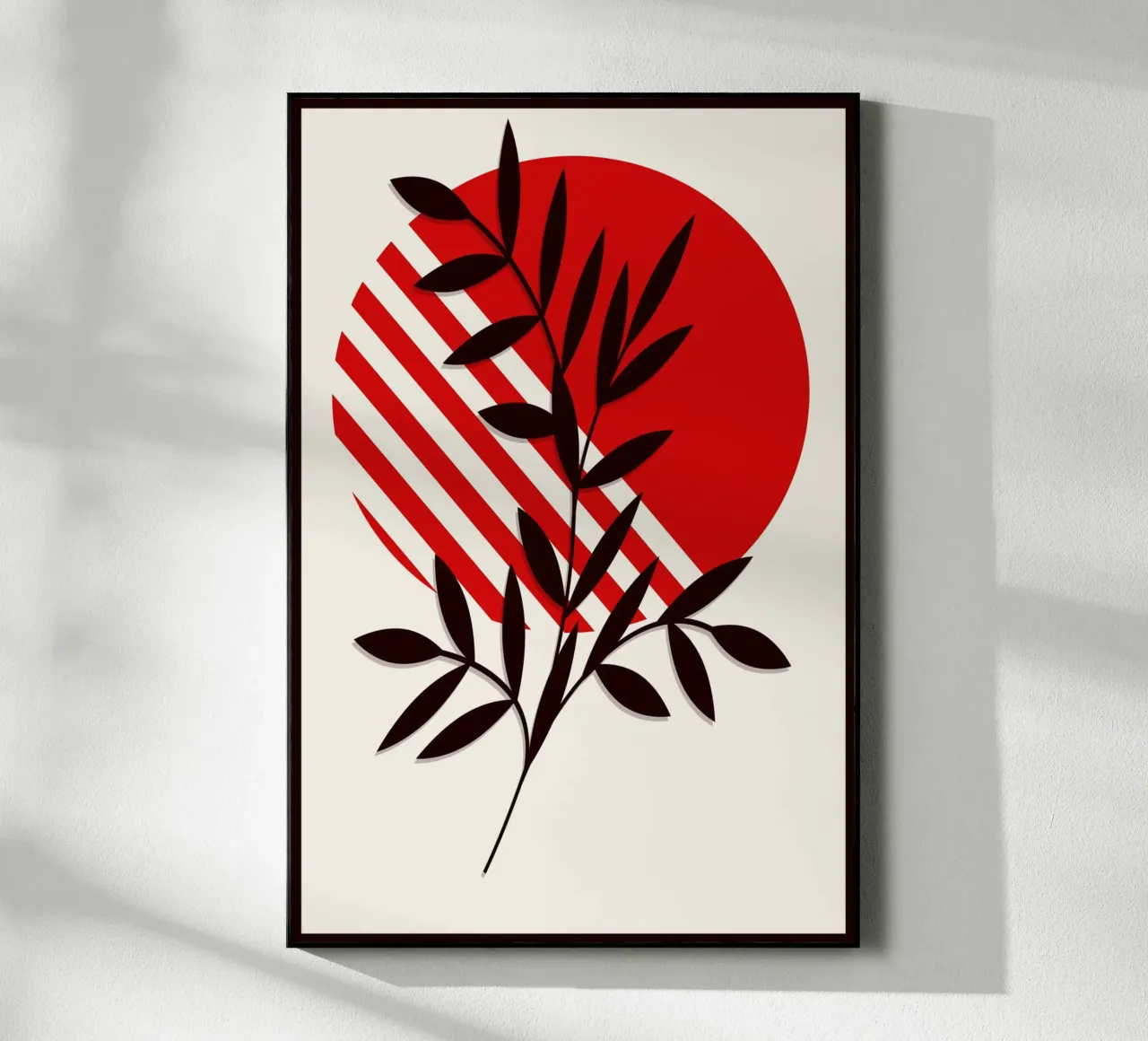 Japandi Botanical Sun | Abstract Nature Poster Art plexiglass da Une Affaire de Filles