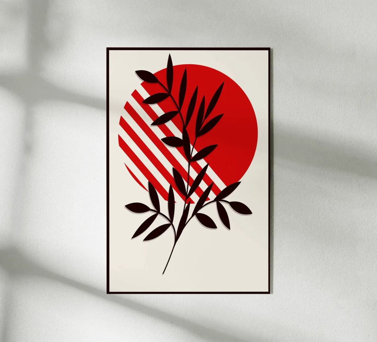Japandi Botanical Sun | Abstract Nature Poster Art plexiglass da Une Affaire de Filles