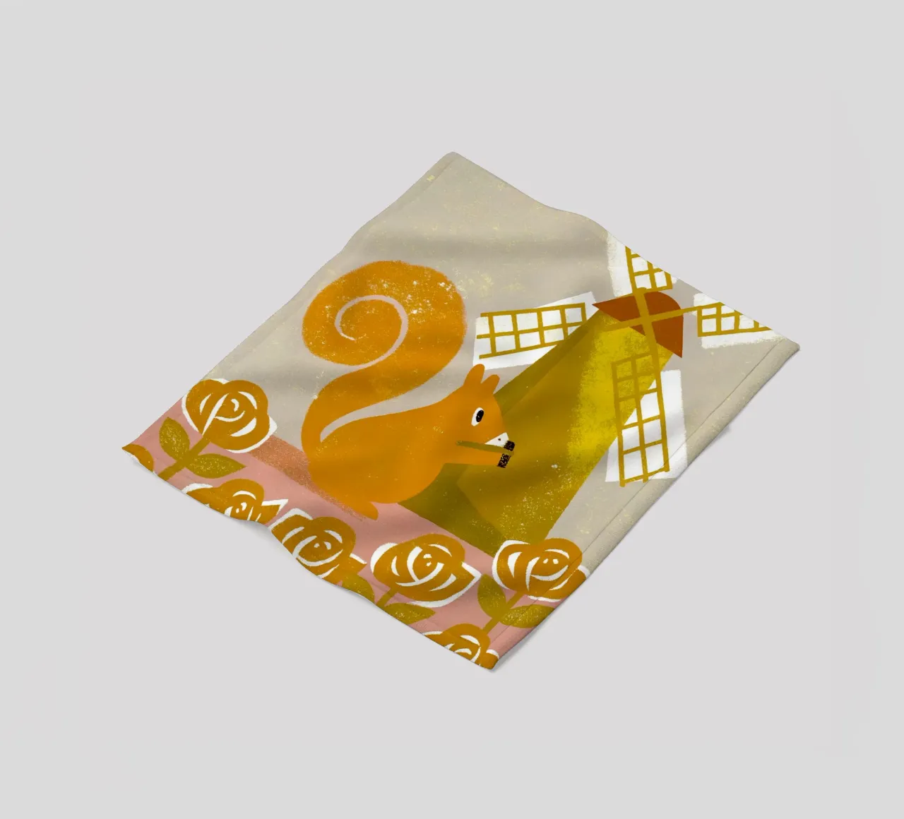 Windmühlen-Eichhörnchen Fleecedecke von THE LATEST SHOP