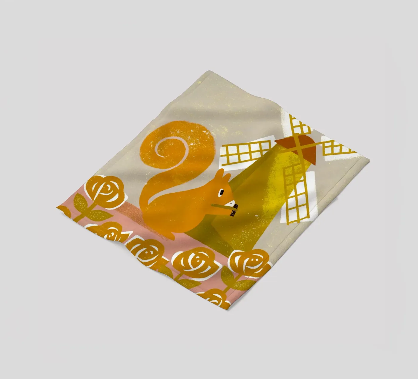 Windmühlen-Eichhörnchen Fleecedecke von THE LATEST SHOP