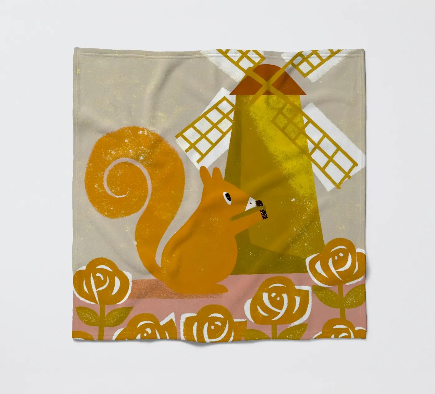 Windmühlen-Eichhörnchen Fleecedecke von THE LATEST SHOP