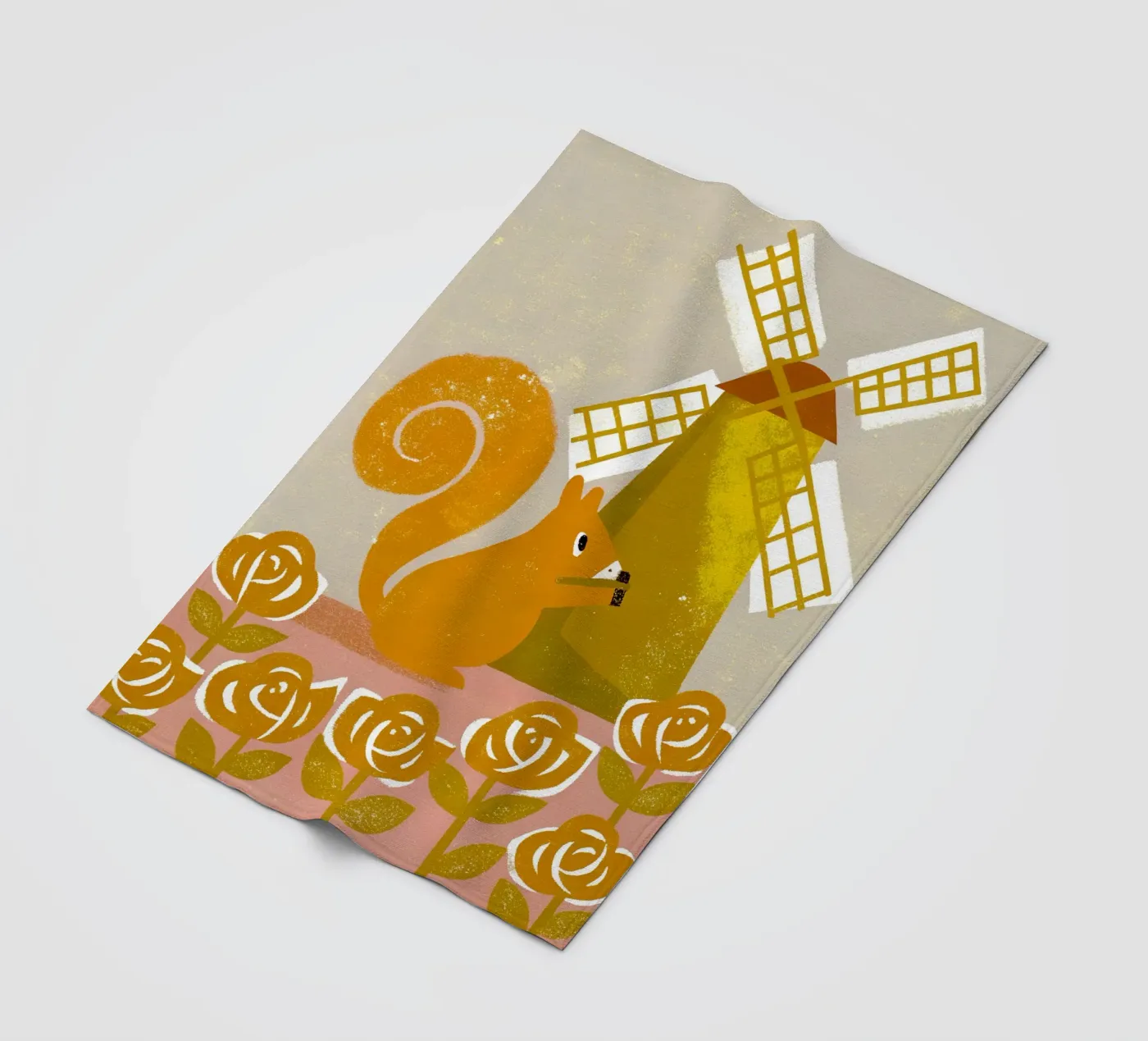 Windmühlen-Eichhörnchen Fleecedecke von THE LATEST SHOP