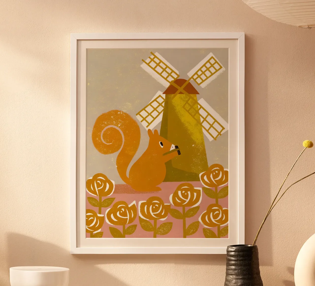 Scoiattolo del mulino a vento poster da THE LATEST SHOP