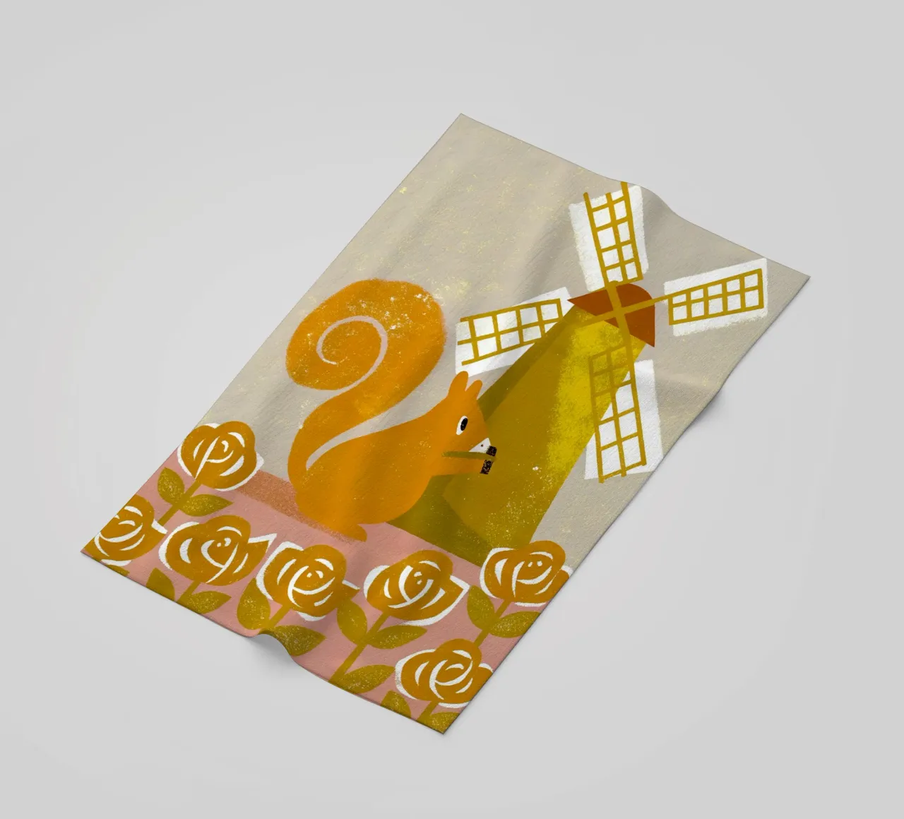 Scoiattolo del mulino a vento telo mare da THE LATEST SHOP