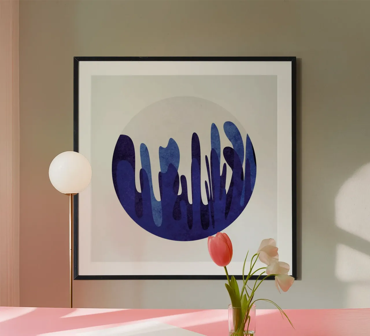 Blue Waves poster da Abstract 888