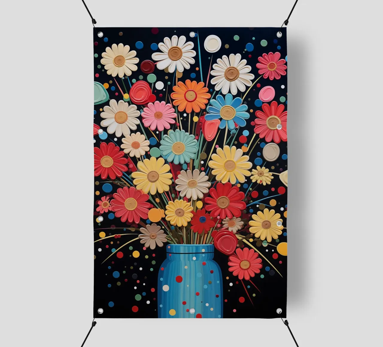 Un vaso con fiori telo in pvc da Imagine