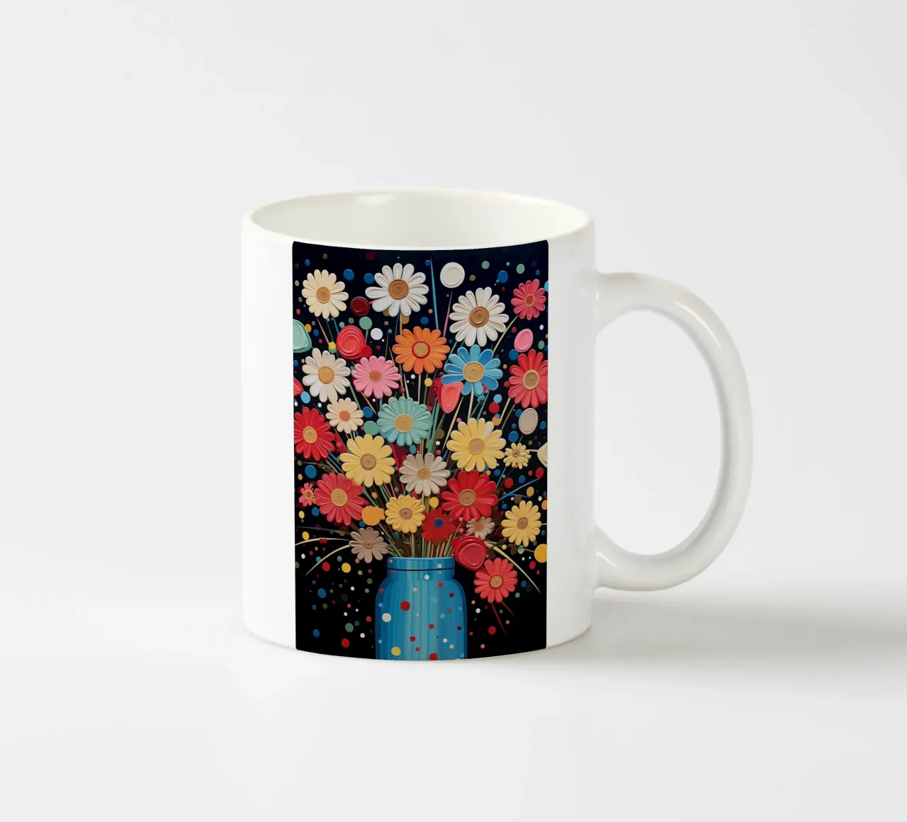 Un vaso con fiori tazza in ceramica da Imagine