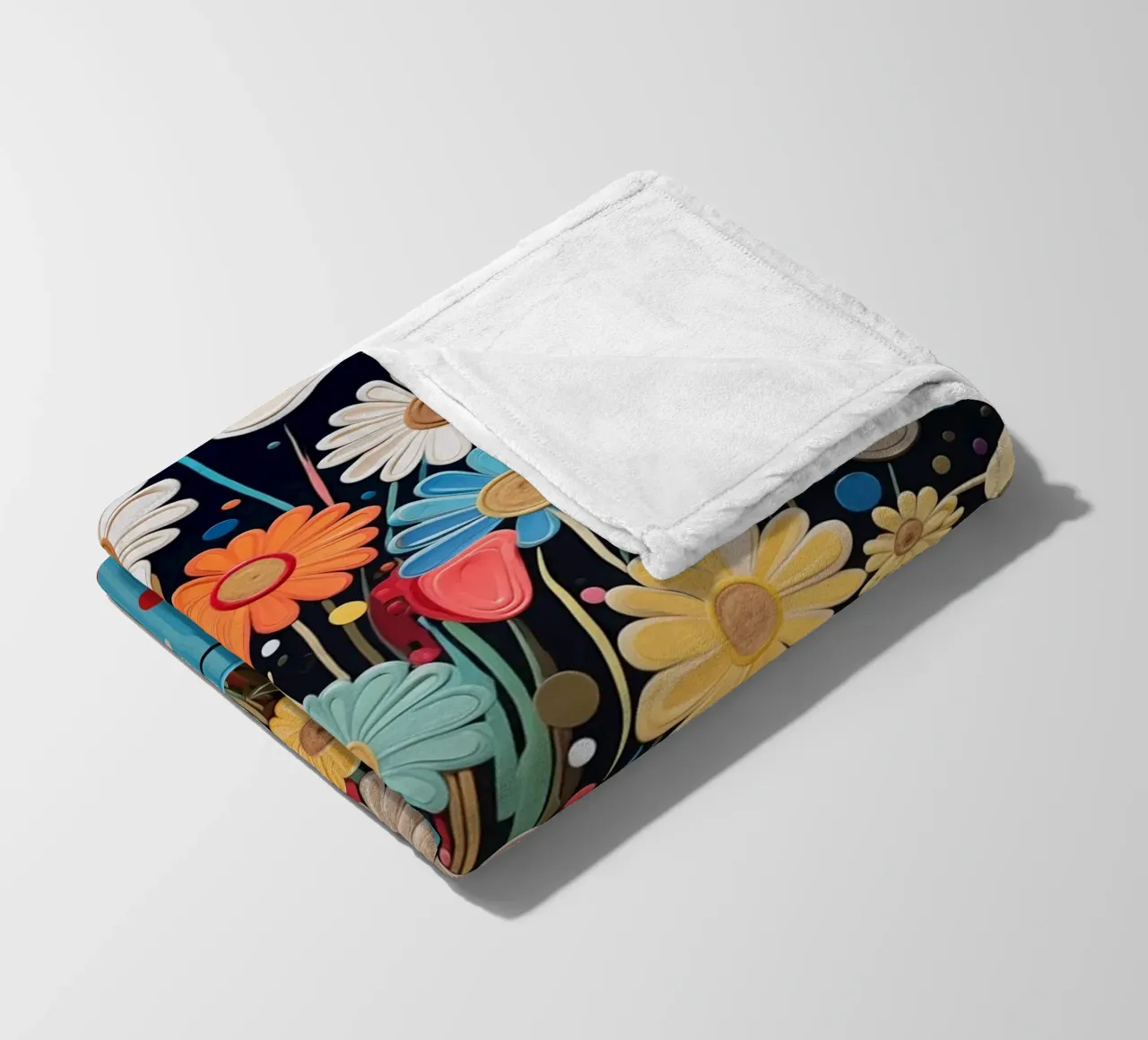 Un vaso con fiori coperta in pile da Imagine