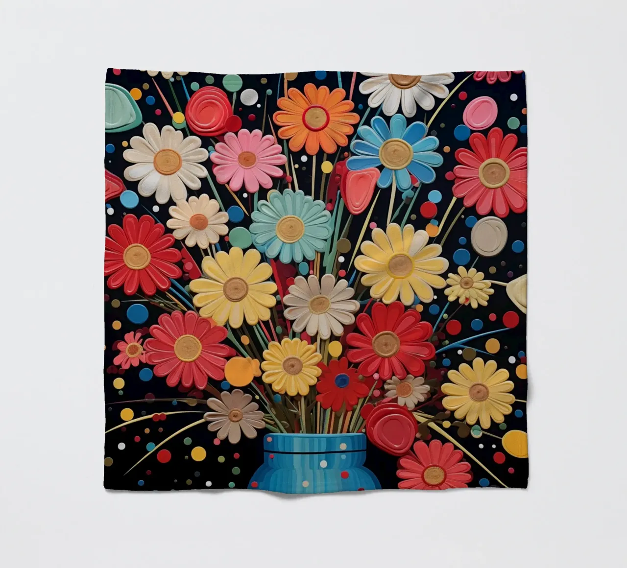 Un vaso con fiori coperta in pile da Imagine