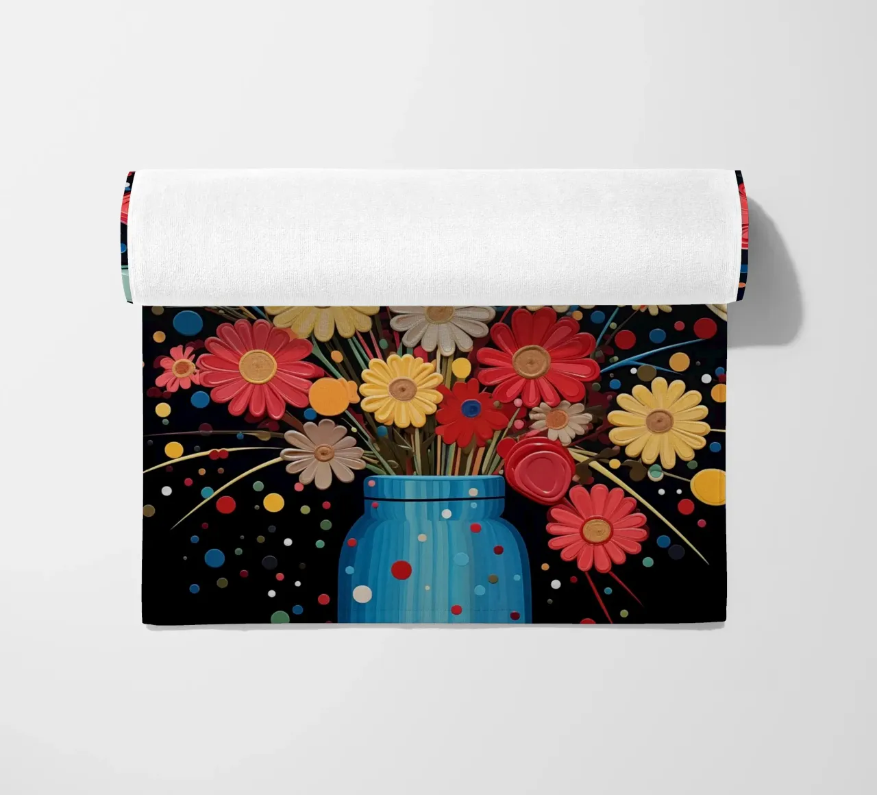 Un vaso con fiori telo mare da Imagine