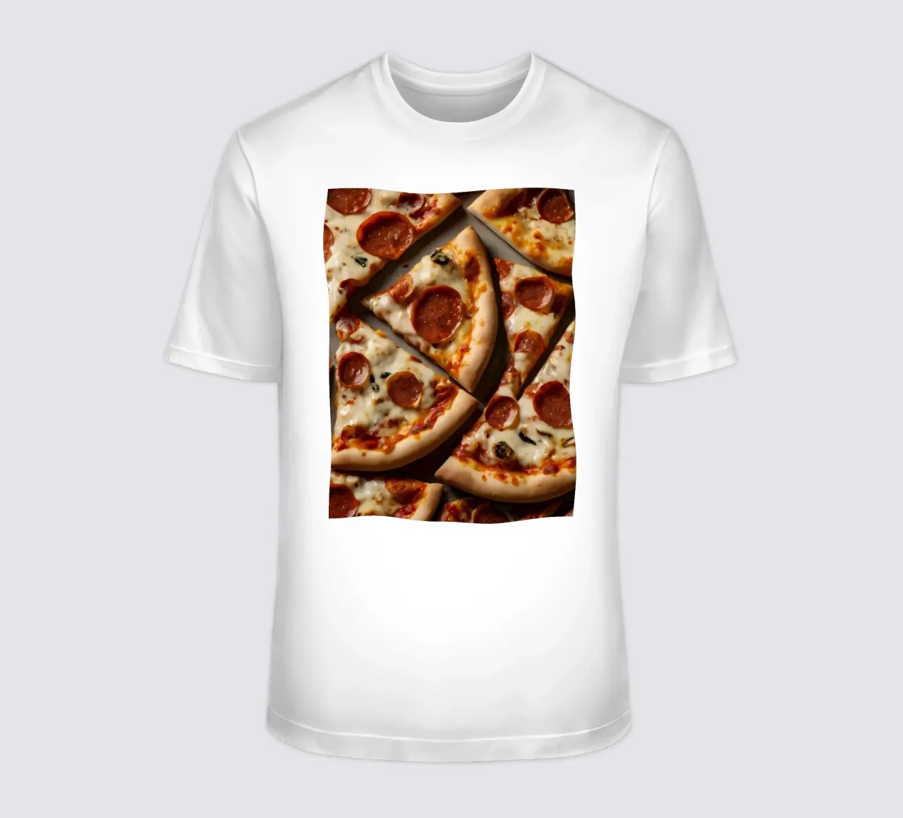 Un delizioso spalmare di fette di pizza al salame piccante t-shirt da DesignDoodle