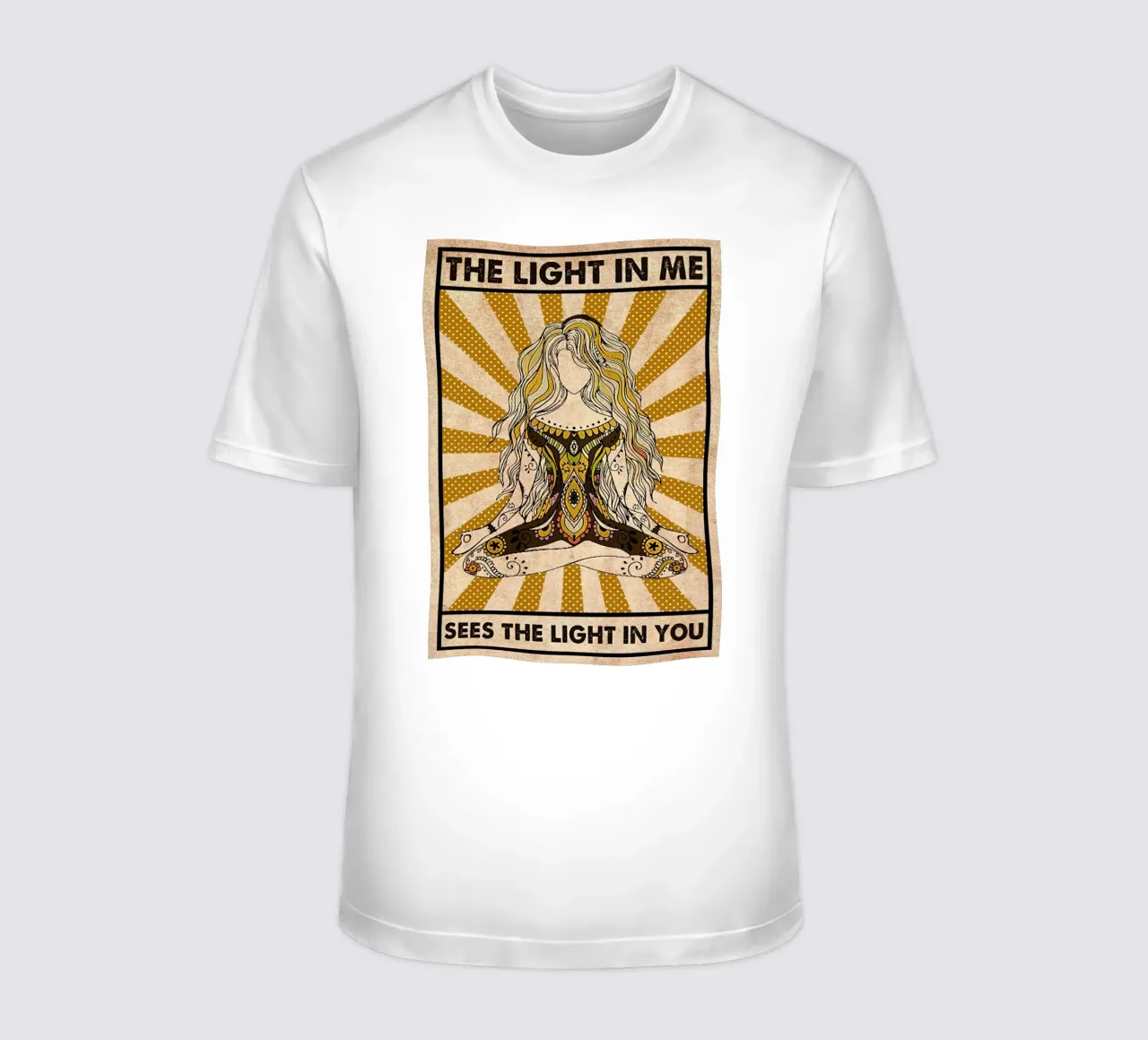 Das Licht in mir sieht das Licht in dir Poster Yoga T-Shirt von Aaronshop