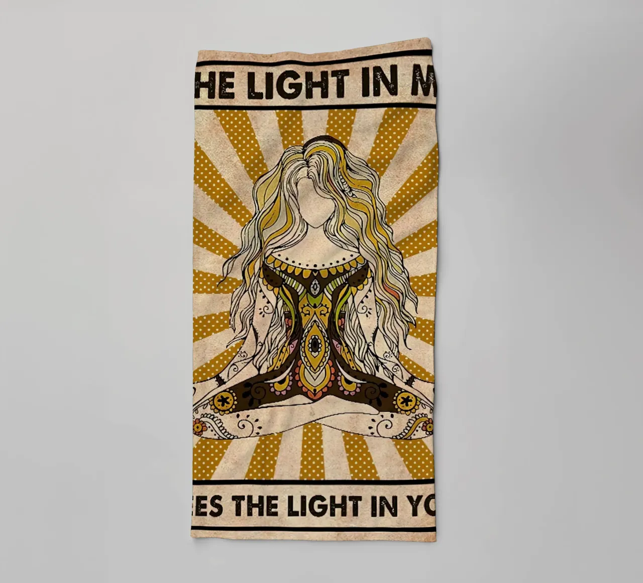 Das Licht in mir sieht das Licht in dir Poster Yoga Handtuch von Aaronshop