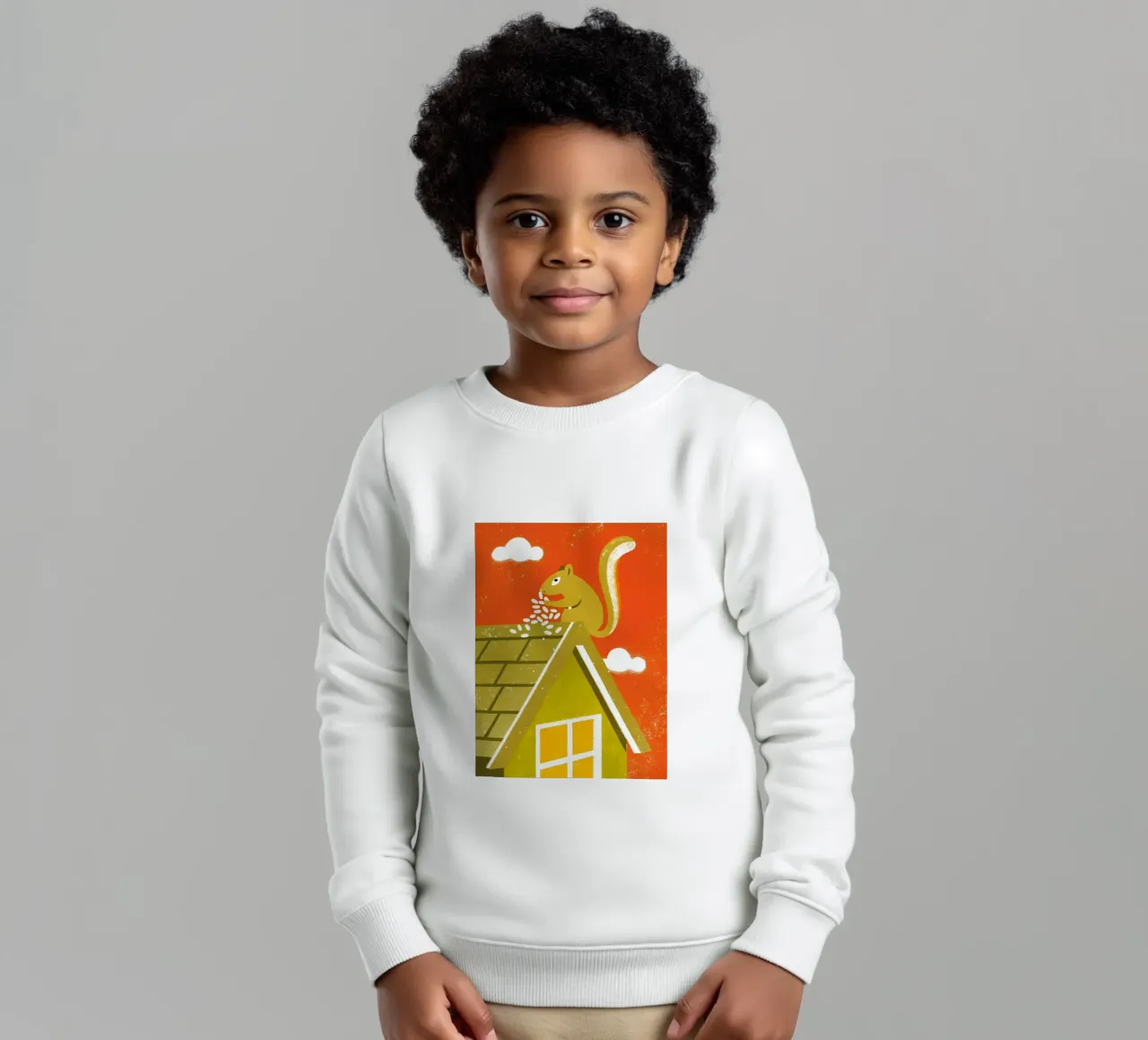 Scoiattolo sul tetto felpa bambino da THE LATEST SHOP