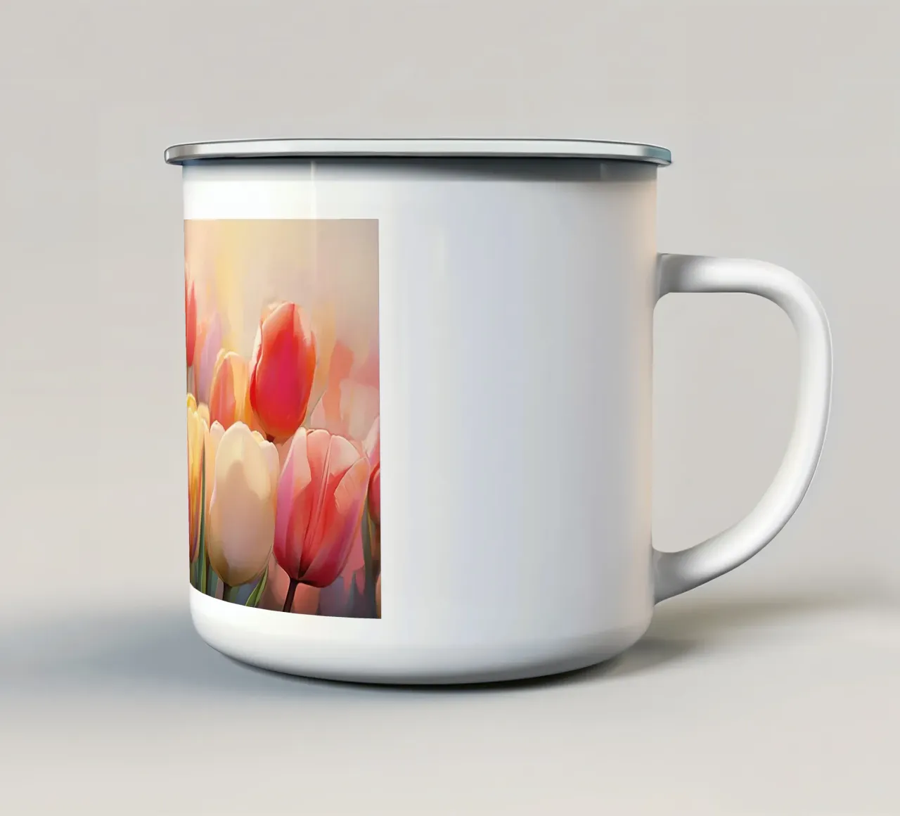 Tulipani tazza in smalto da Imagine