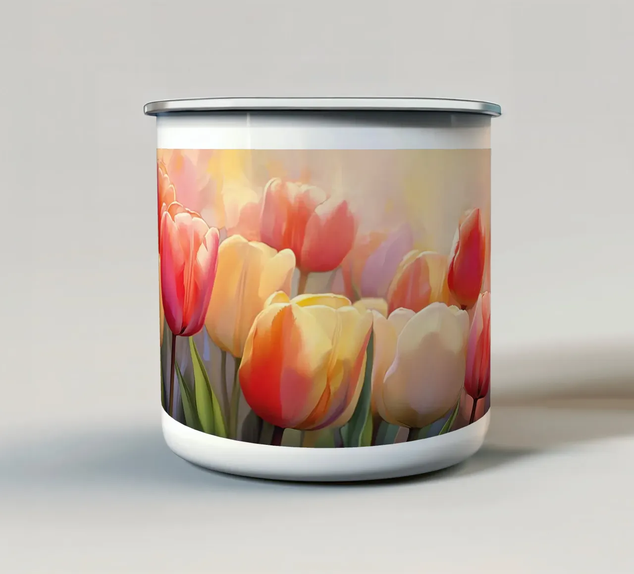 Tulipani tazza in smalto da Imagine