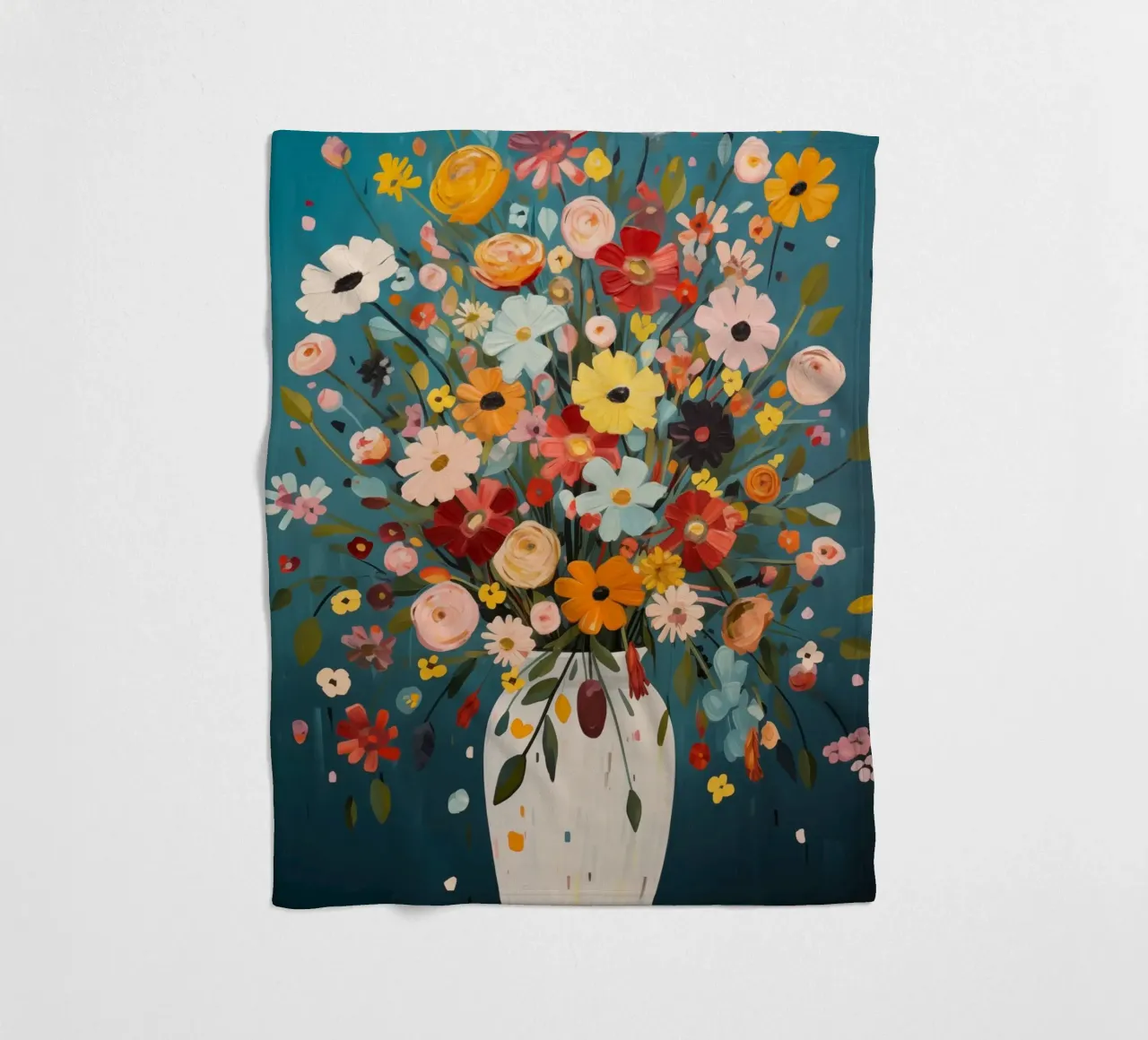 Fiori colorati coperta in pile da Imagine