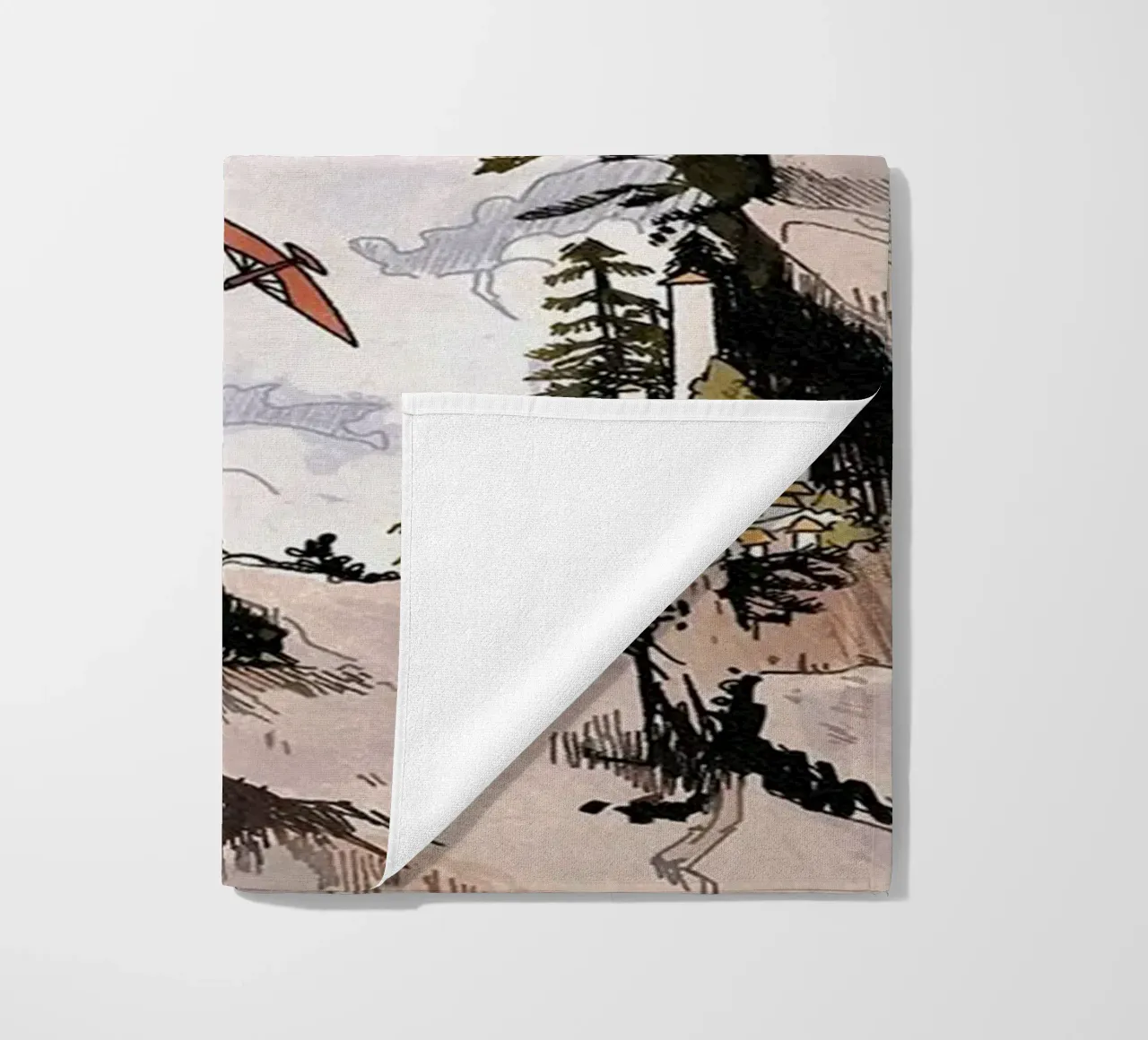 Appa In The Mountain beach towel by Waylons Studio