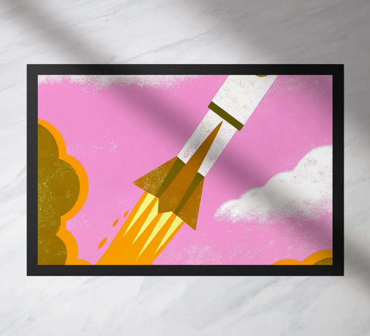 Flying Rocket doormat by THE LATEST SHOP