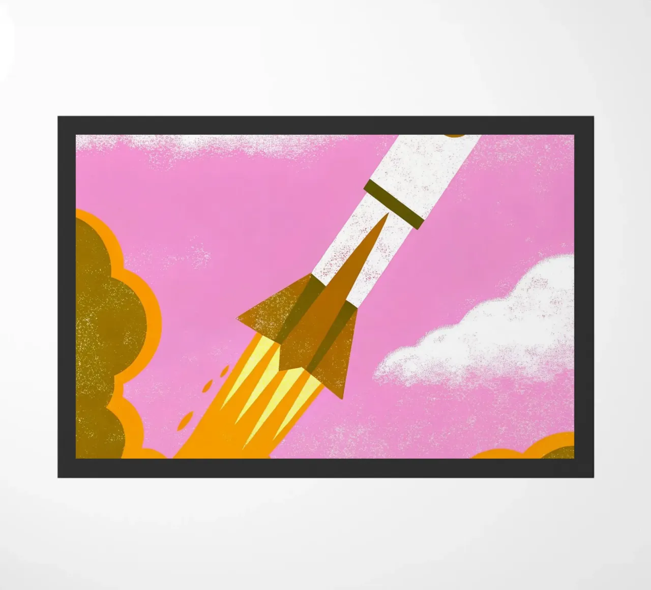 Flying Rocket doormat by THE LATEST SHOP