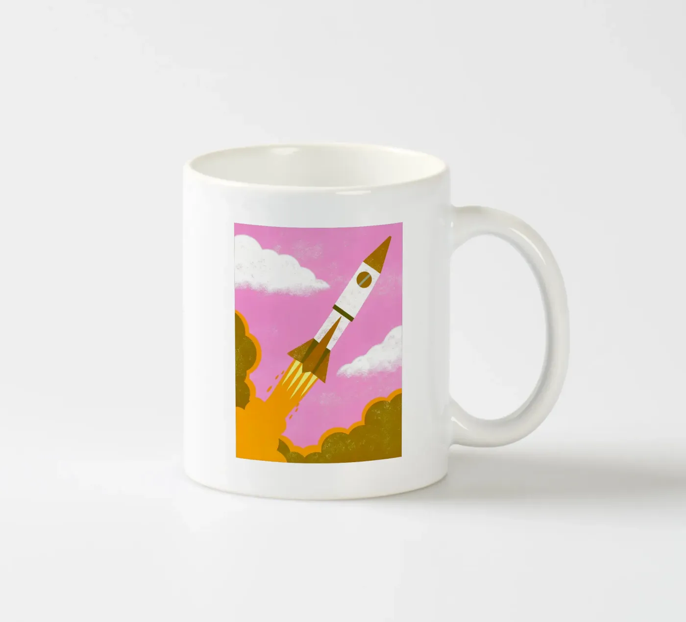 Flying Rocket ceramic mug by THE LATEST SHOP