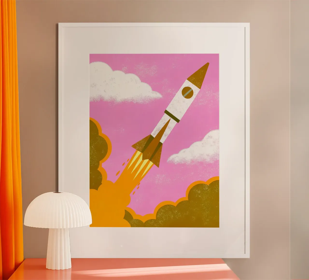 Flying Rocket poster by THE LATEST SHOP