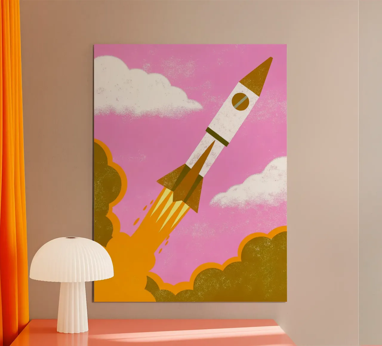 Flying Rocket poster by THE LATEST SHOP