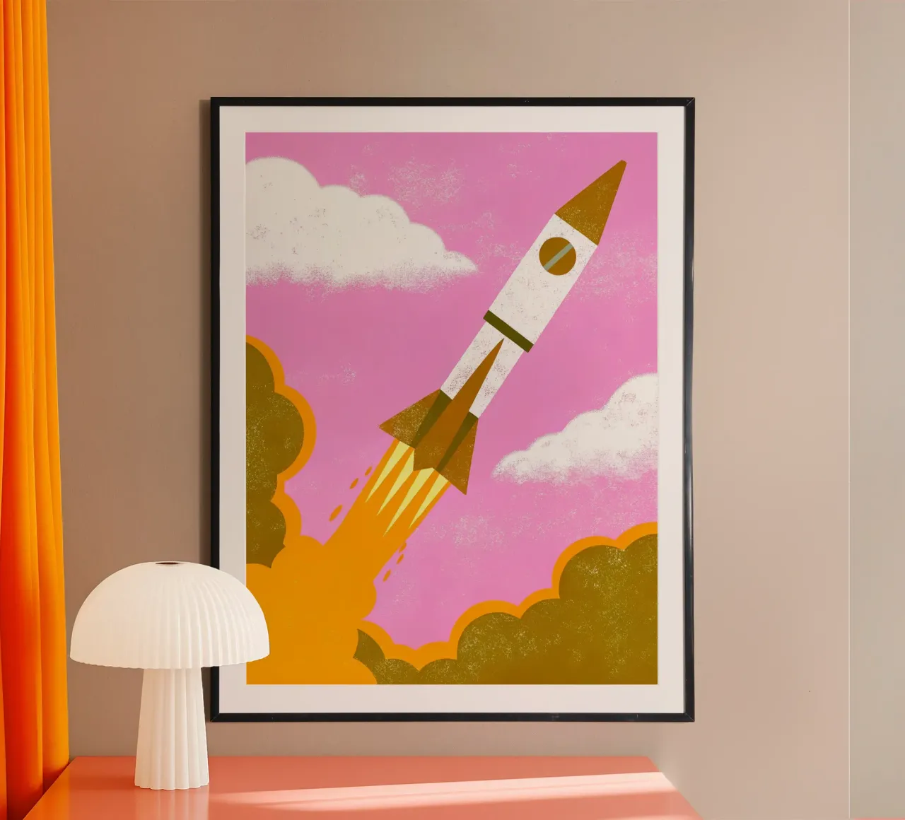 Flying Rocket poster by THE LATEST SHOP