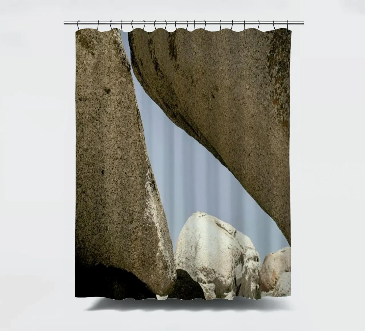 Boulders shower curtain by Shot By Clint