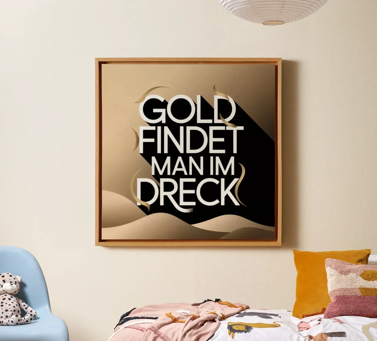 Gold Dreck tela con Cornice a cassetta da Aphorismiker