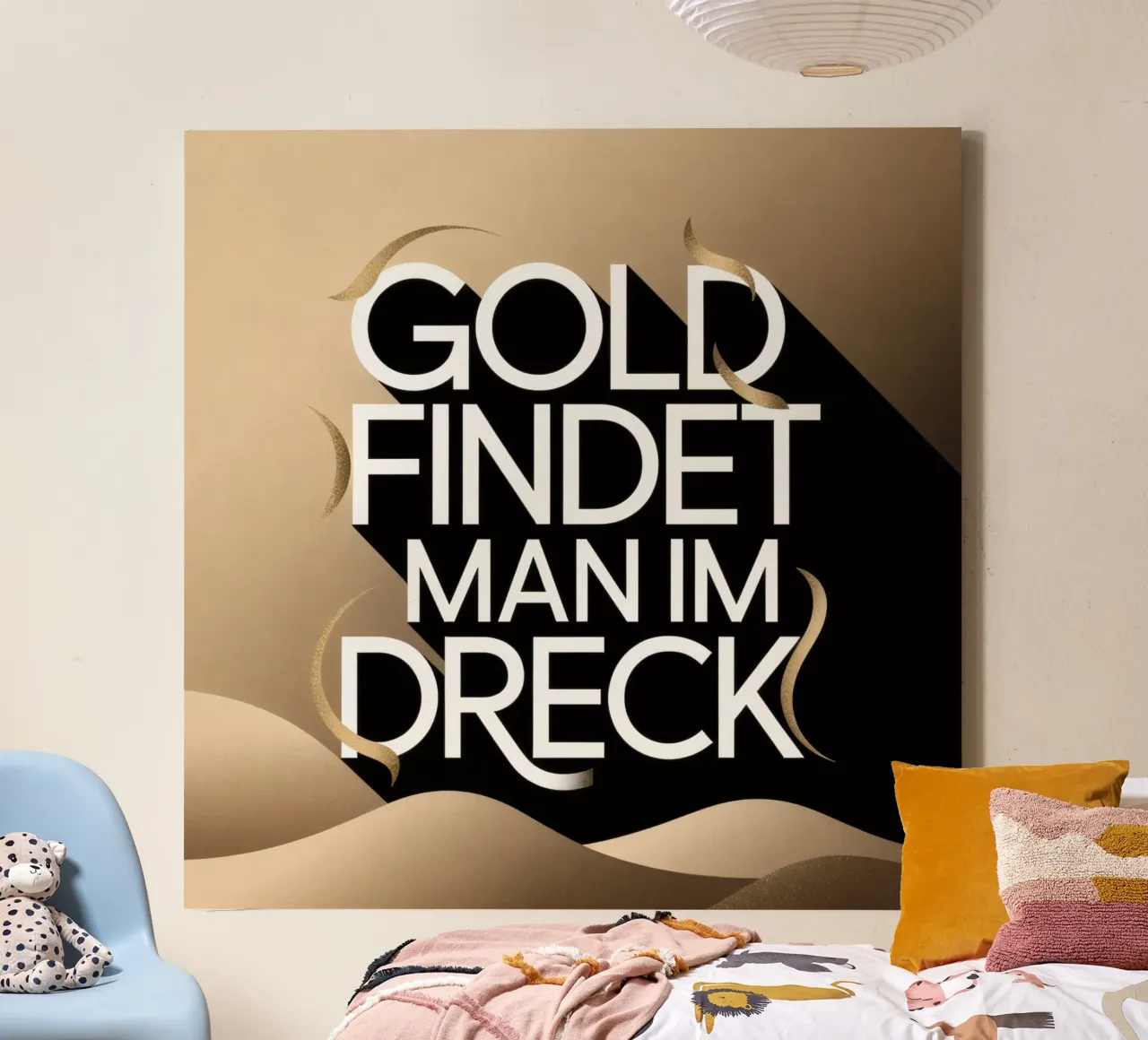 Gold Dreck tela con Cornice a cassetta da Aphorismiker