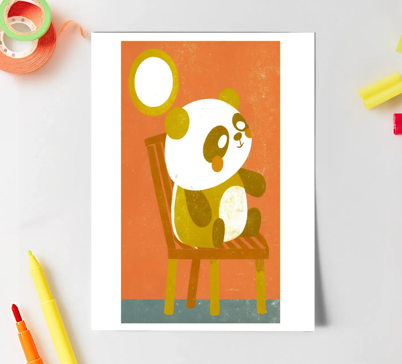 Sitting Panda sticker sheet by THE LATEST SHOP