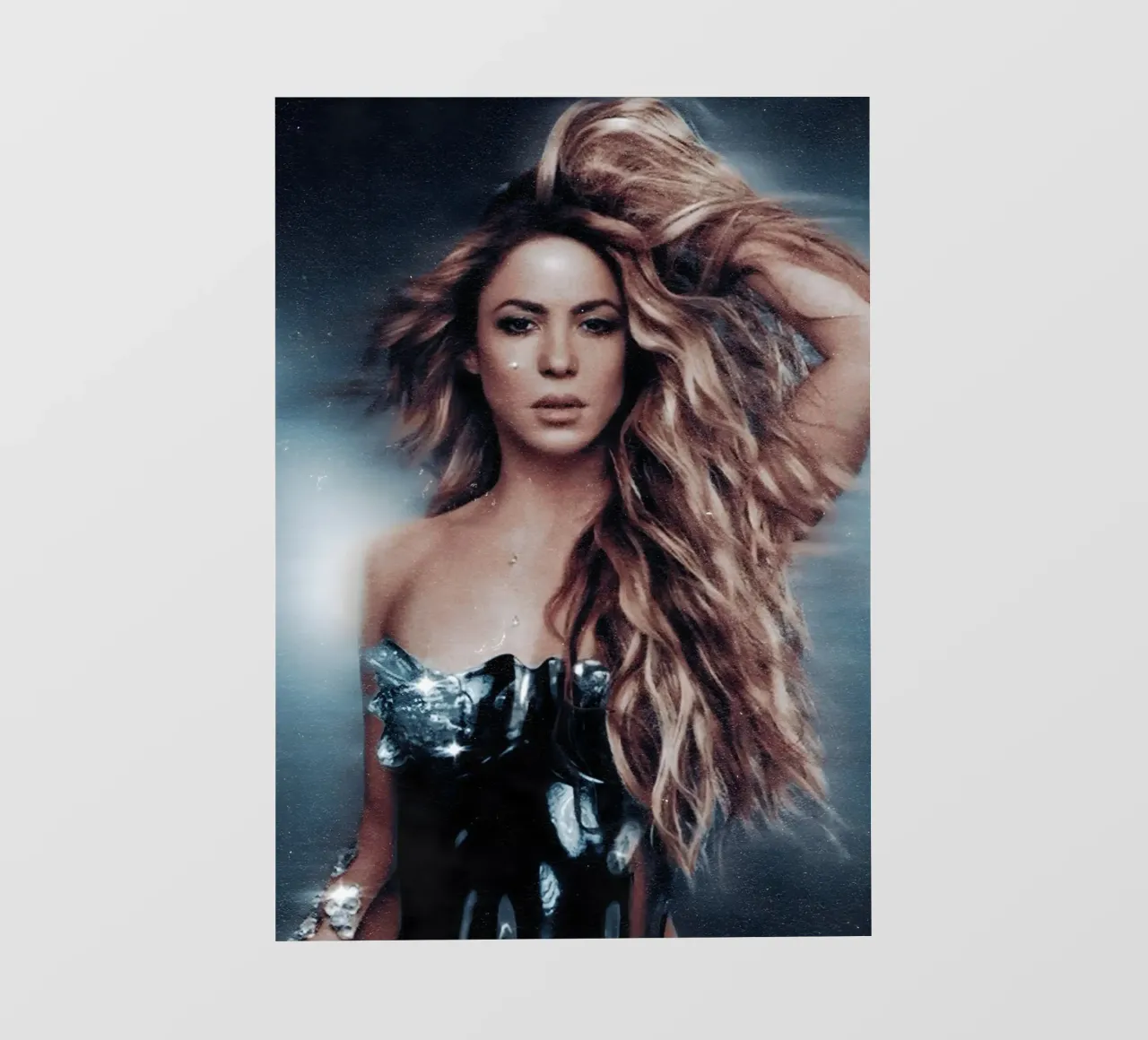 Shakira pellicola backlit da Low poly art