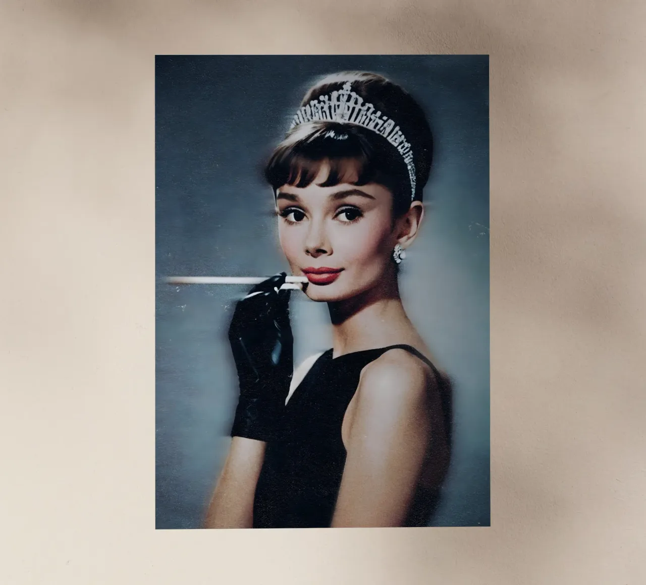 Audrey Hepburn pellicola backlit da Low poly art