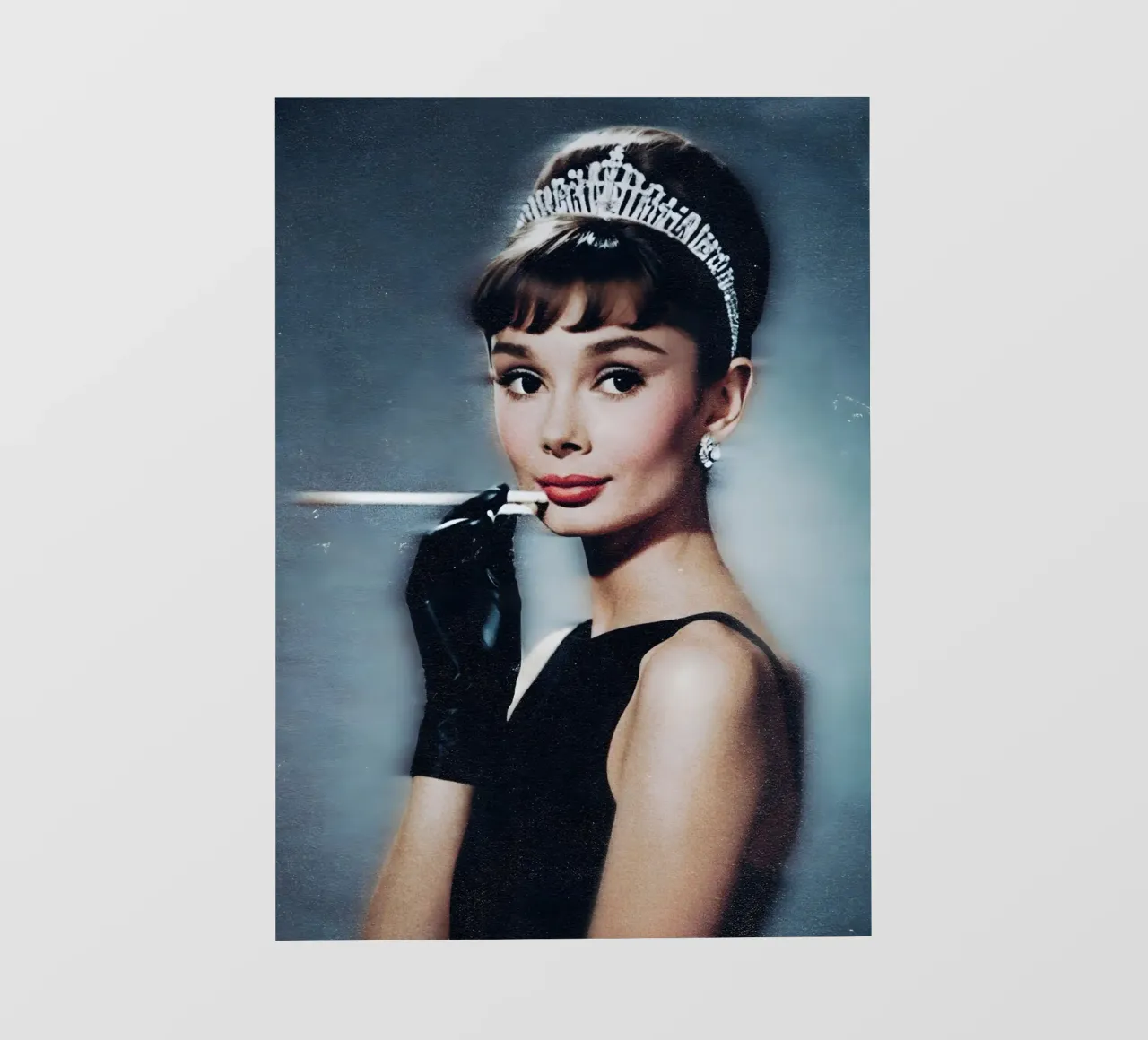 Audrey Hepburn pellicola backlit da Low poly art