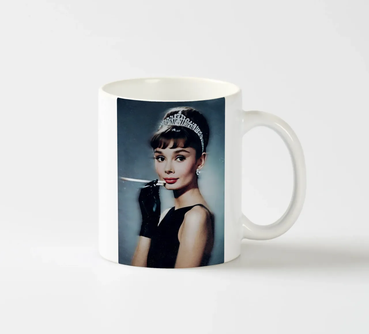 Audrey Hepburn keramische mok van Low poly art