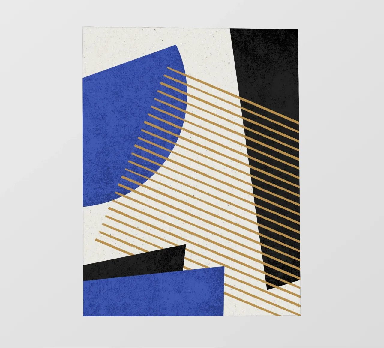 Rayas Círculo Geométrico Abstracto Patrón 1 - Azul Negro lámina retroiluminada de MoonlightPrint