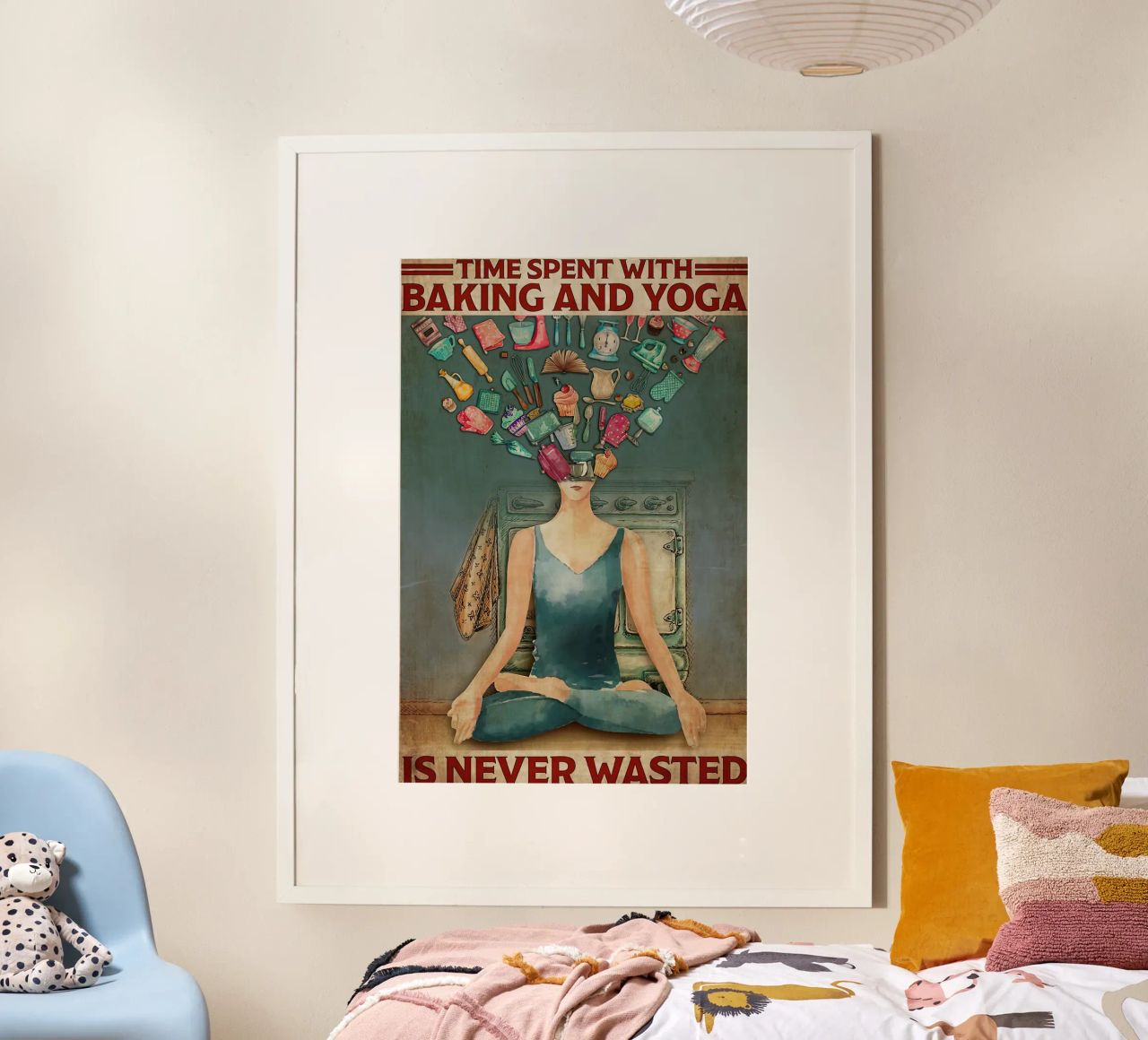 Tijd die je besteedt aan bakken en yoga gaat nooit verloren poster van Aaronshop