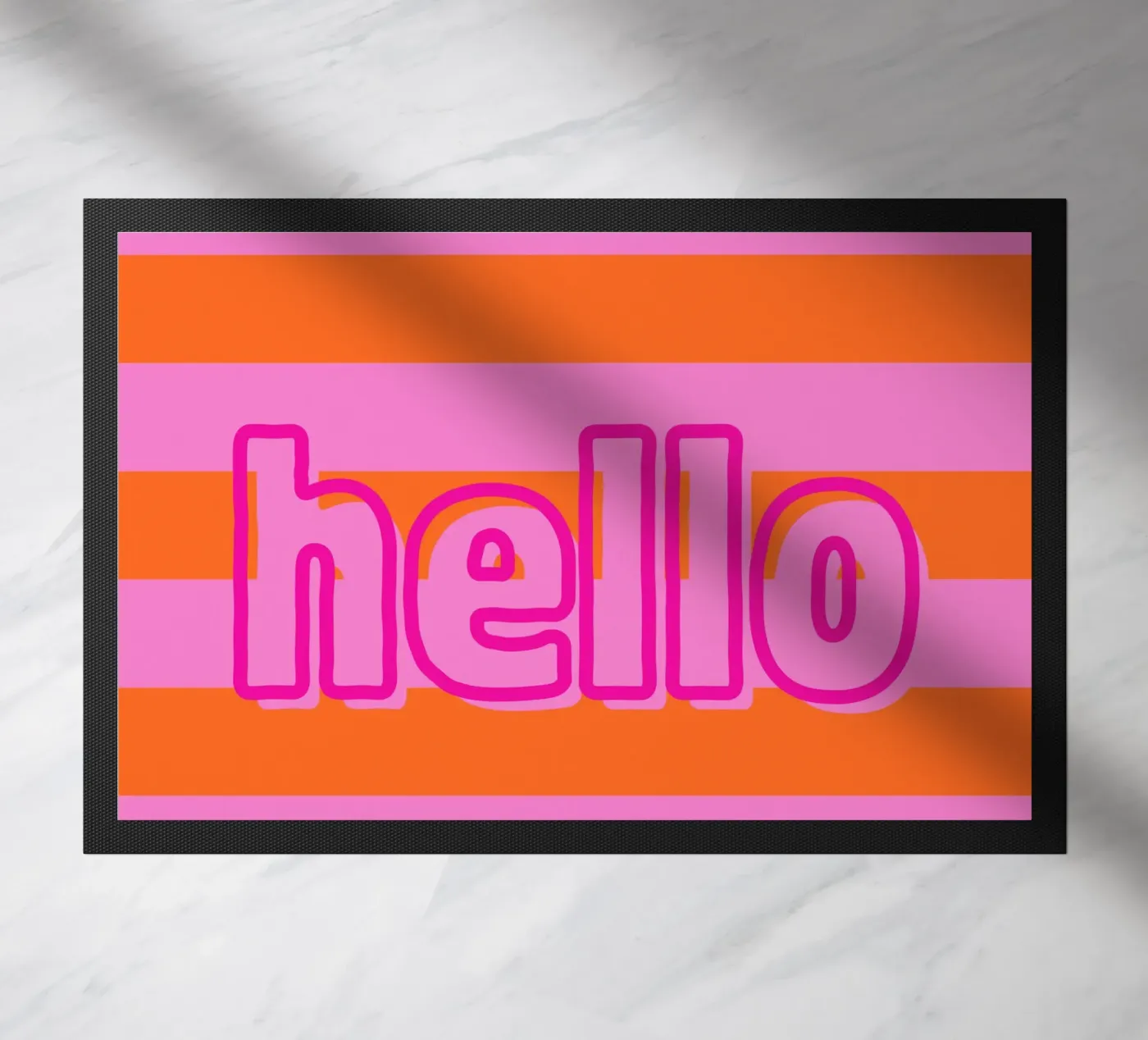 hello Fußmatte von DigiWunderwerk