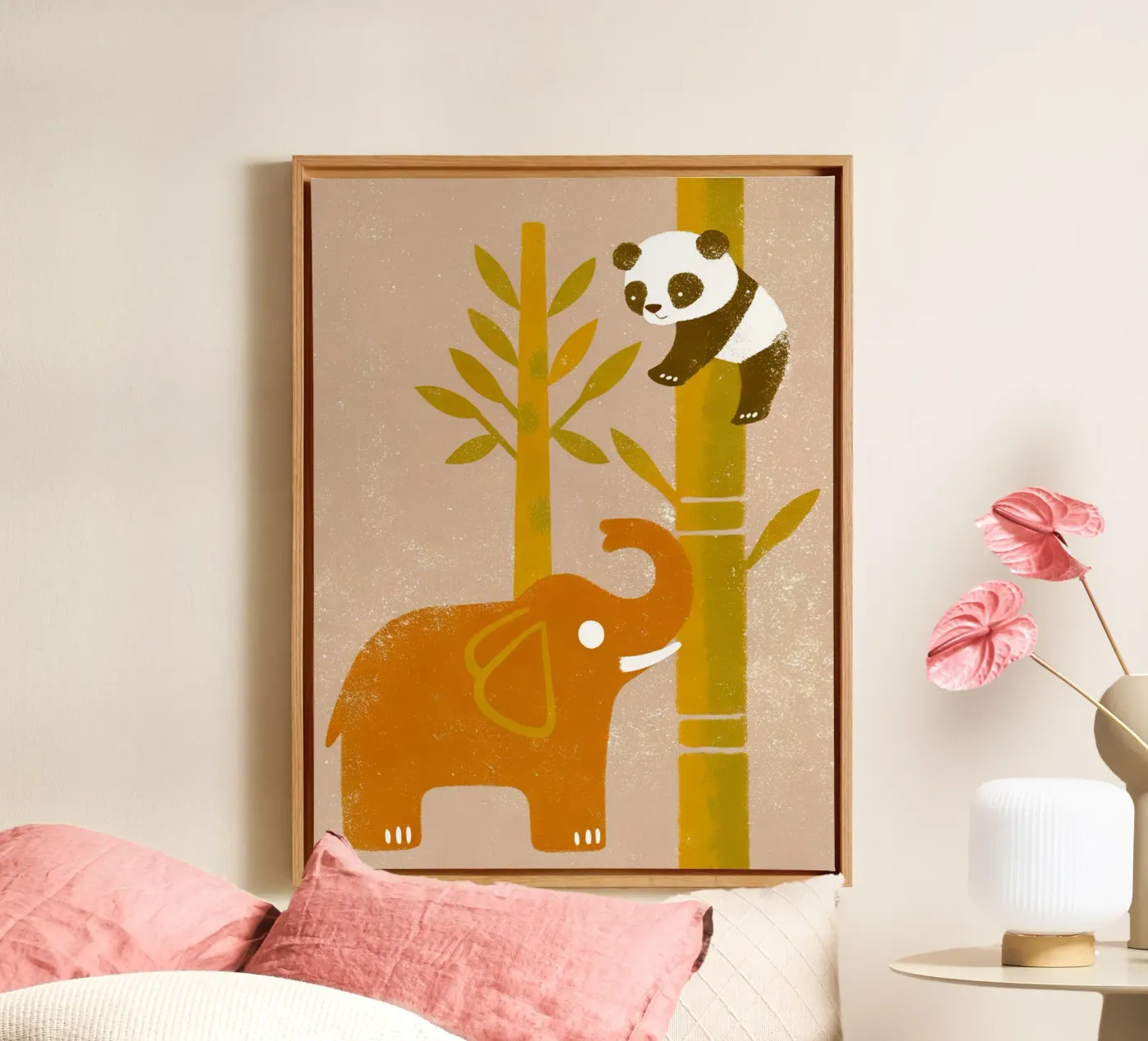 Elefante e Panda tela da THE LATEST SHOP
