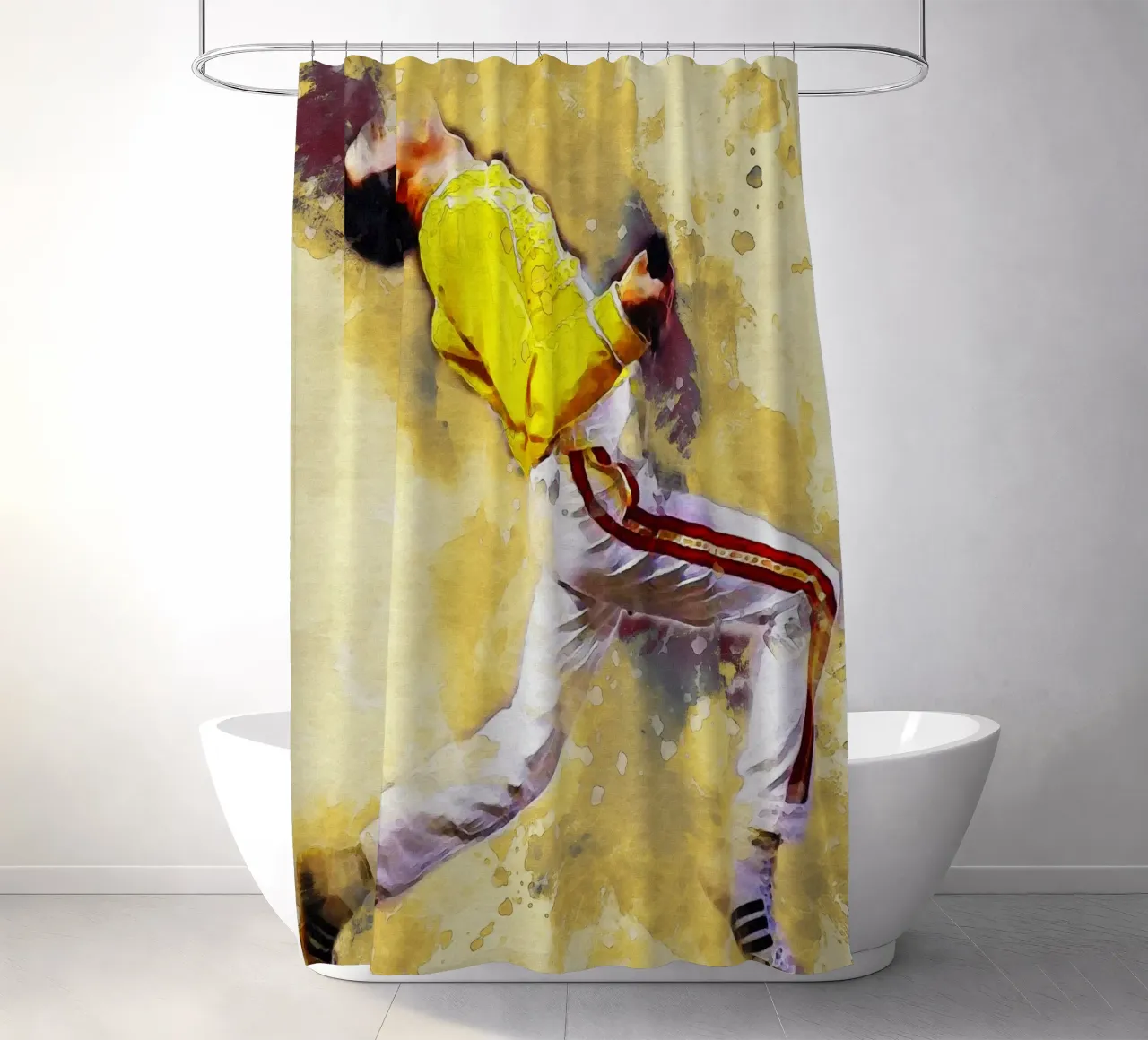 Manchar a Freddie Mercury cortina de baño de Gunawan Rb