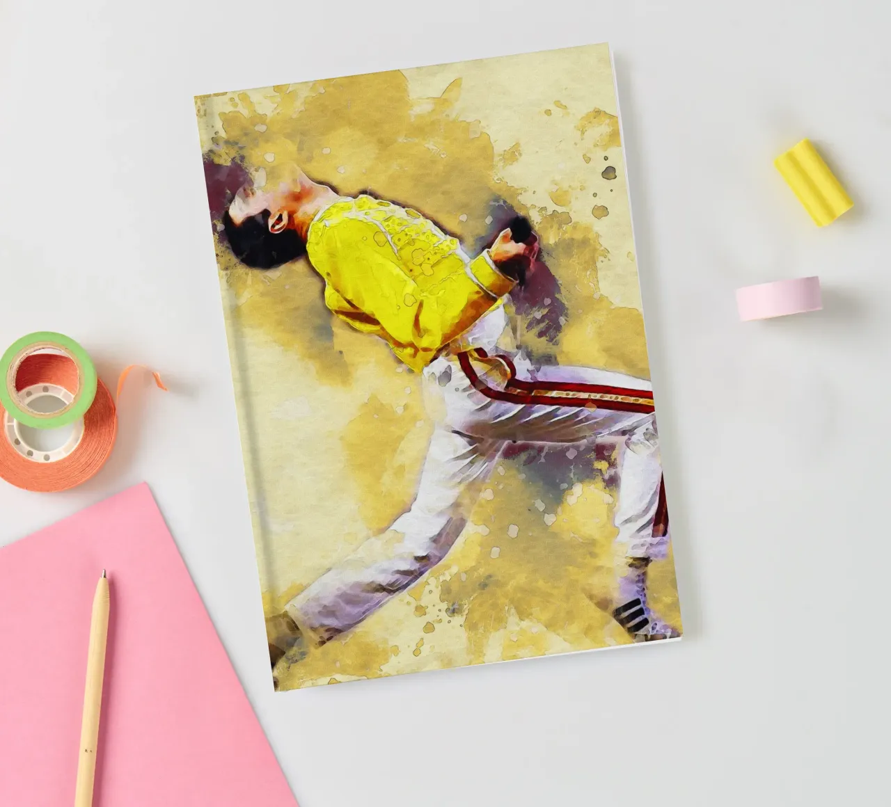 Smudge Freddie Mercury notebook by Gunawan Rb
